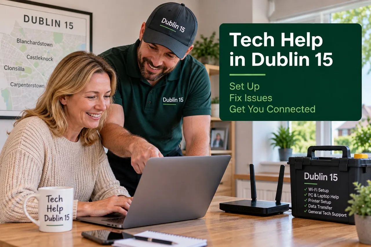 Illustrative image for computer, wi-fi & printer help enquiries in Dublin 15